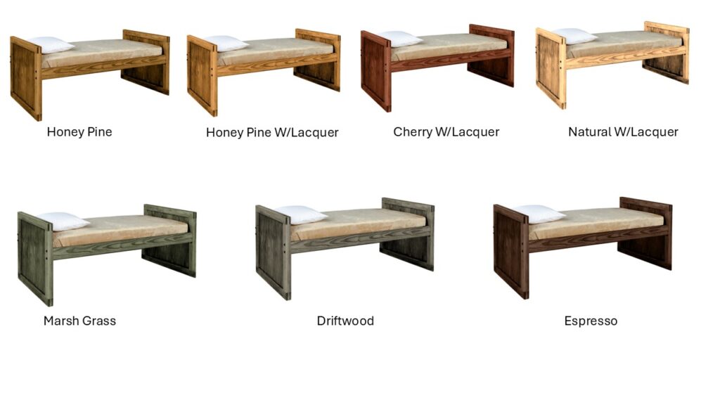 Classic Firehouse Panel end Bed 07013 and 07014 with colors